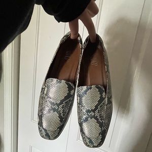 Franco Sarto Snake Skin Pattern Loafers - Size 11